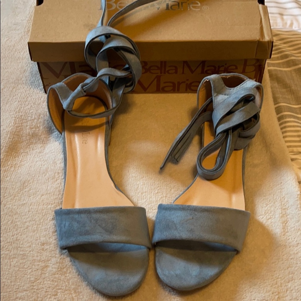 Ligh blue flat sandals